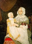 The Freake Limner Mrs Elizabeth Freake and Baby Mary USA oil painting artist